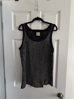 ORTTU Black Tank Top with Silver Studs